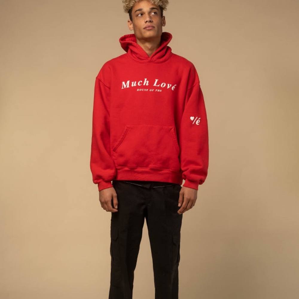 🔥🔥MUCH LOVE HOUSE OF PH8 SCARLET RED HOODIE RARE FIND XXL NWT🔥🔥 - Picture 5 of 6